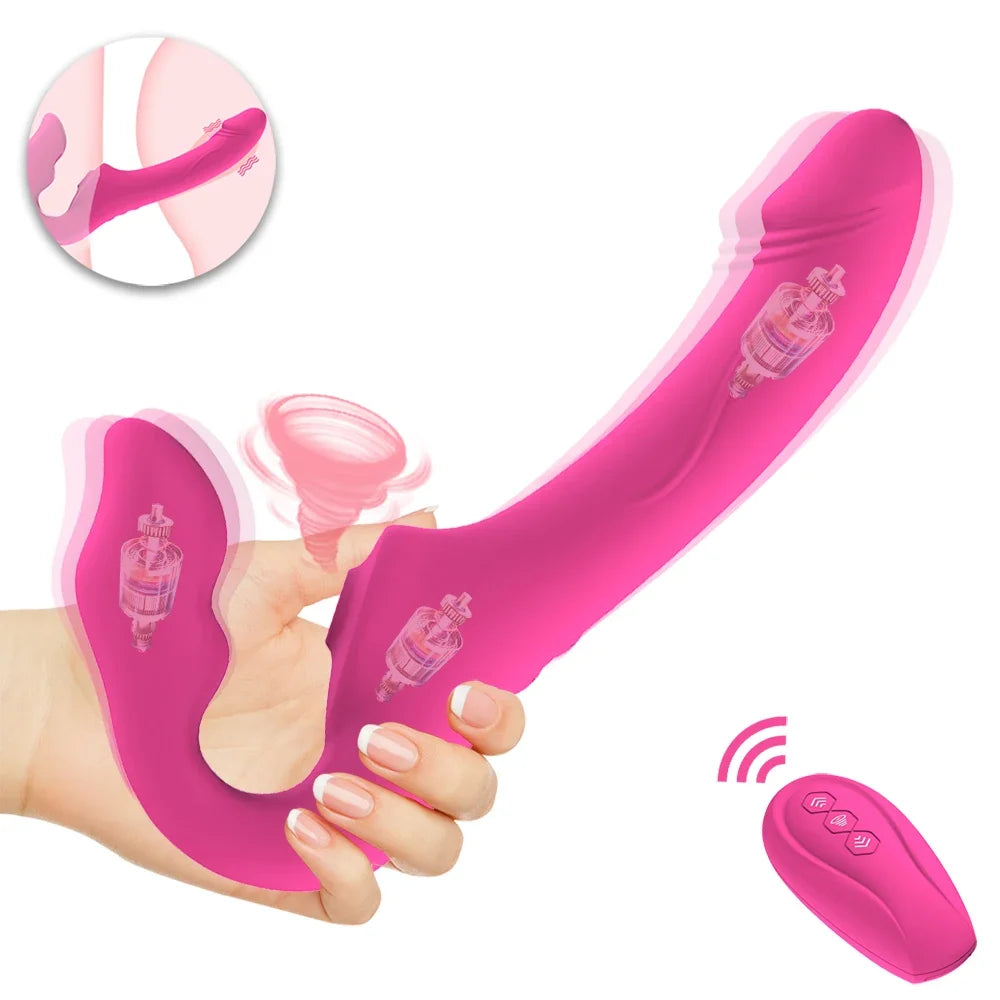 Vibrator With Female Stimulator lesbian Strap-on Female Dildos Double Penetration Clitoris Anal Sex Toys For Men Women Couple