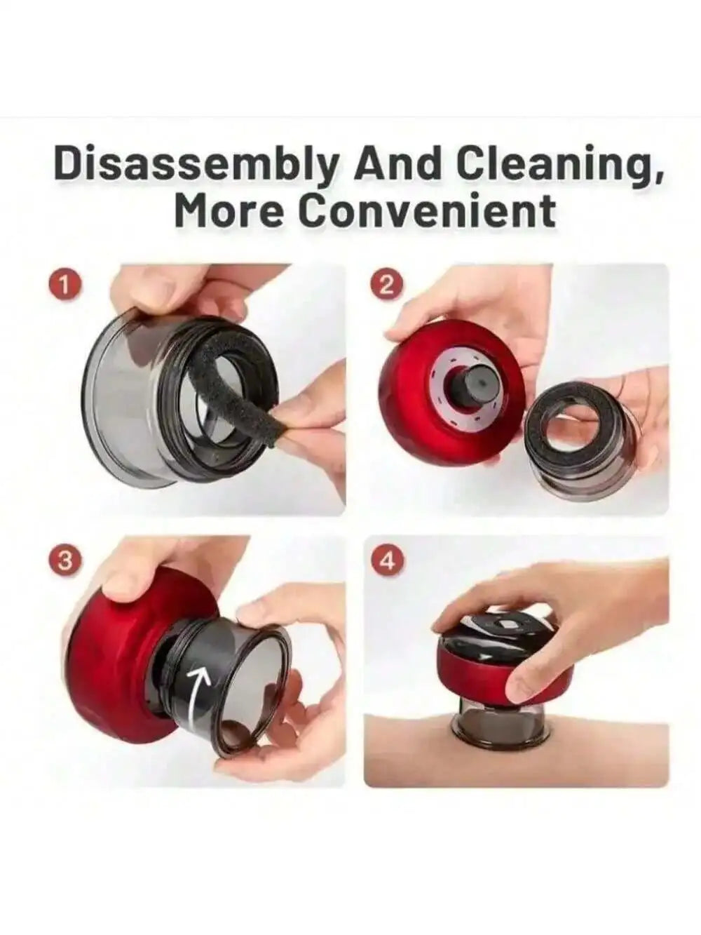 Electric vacuum cupping, scraping, skin massage device, body heating, scraping, suction cup treatment set, health and portabilit