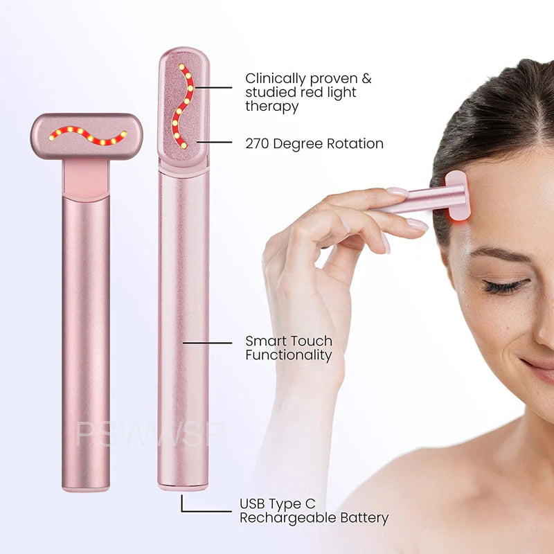 EMS Eye Vibration Massager Wand Facial Beauty Tool for Removing Wrinkles Dark Circles Pockets - Skin Care Device