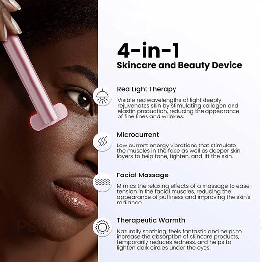 EMS Eye Vibration Massager Wand Facial Beauty Tool for Removing Wrinkles Dark Circles Pockets - Skin Care Device