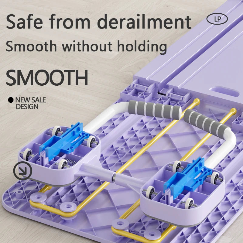 Fitness Plate Abdominal Board Non Slip Push up Board Automatic Rebound Leg & Arm Toner Pilates Reformer Set for Muscle Curling