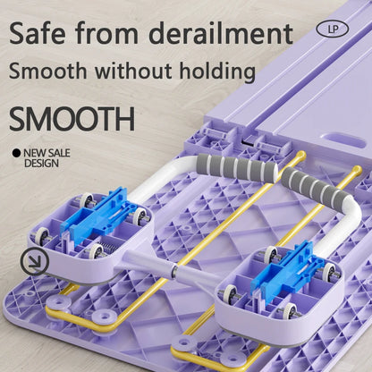 Fitness Plate Abdominal Board Non Slip Push up Board Automatic Rebound Leg & Arm Toner Pilates Reformer Set for Muscle Curling