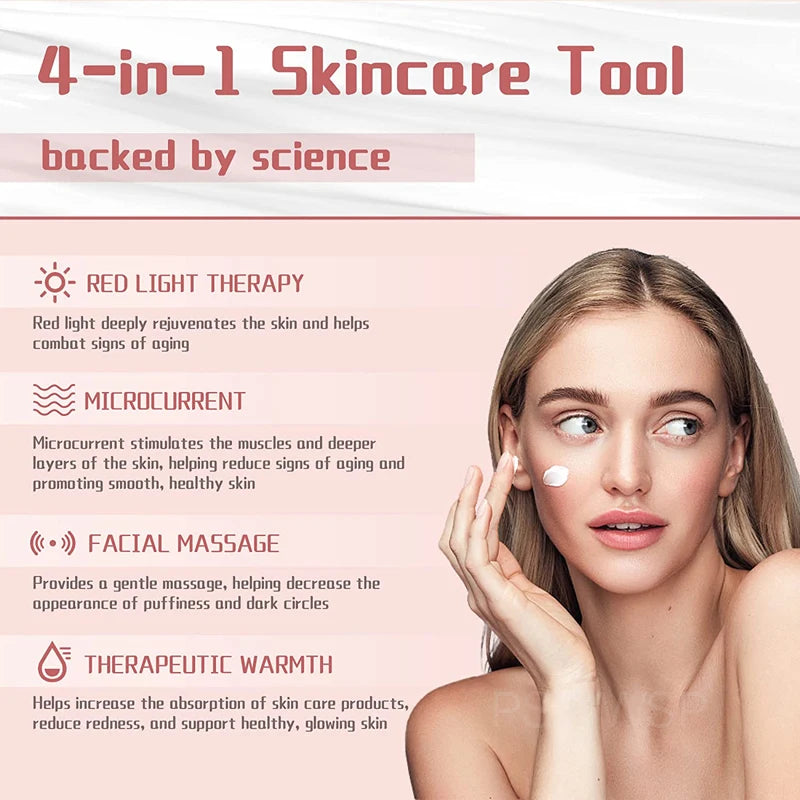 EMS Eye Vibration Massager Wand Facial Beauty Tool for Removing Wrinkles Dark Circles Pockets - Skin Care Device