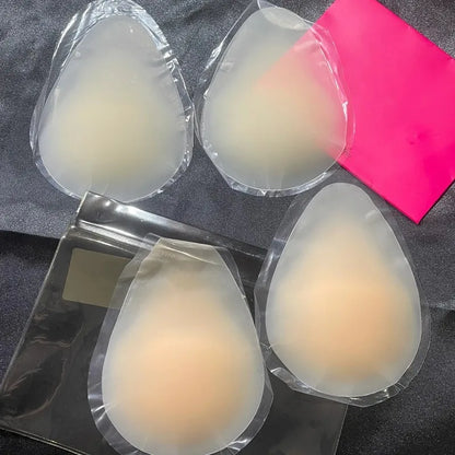 New Summer Water Droplet Nipple Cover Lift up Bras Stickers Women Chest Reusable Strapless Bras No Glue Sticky Nipple Covers