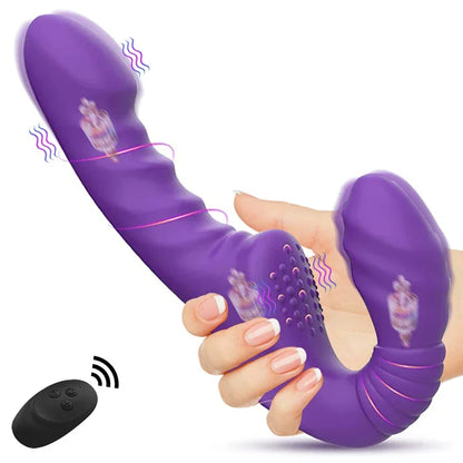 Vibrator With Female Stimulator lesbian Strap-on Female Dildos Double Penetration Clitoris Anal Sex Toys For Men Women Couple