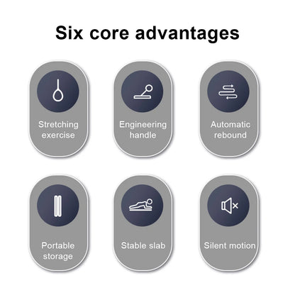 Fitness Plate Abdominal Board Non Slip Push up Board Automatic Rebound Leg & Arm Toner Pilates Reformer Set for Muscle Curling