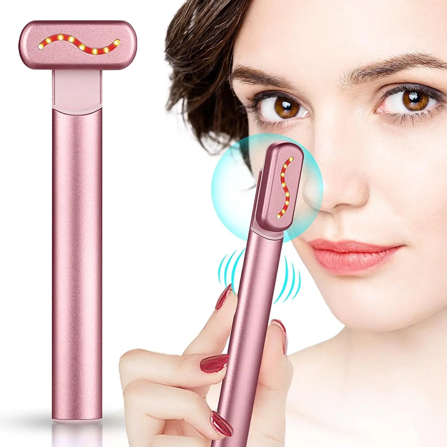 EMS Eye Vibration Massager Wand Facial Beauty Tool for Removing Wrinkles Dark Circles Pockets - Skin Care Device