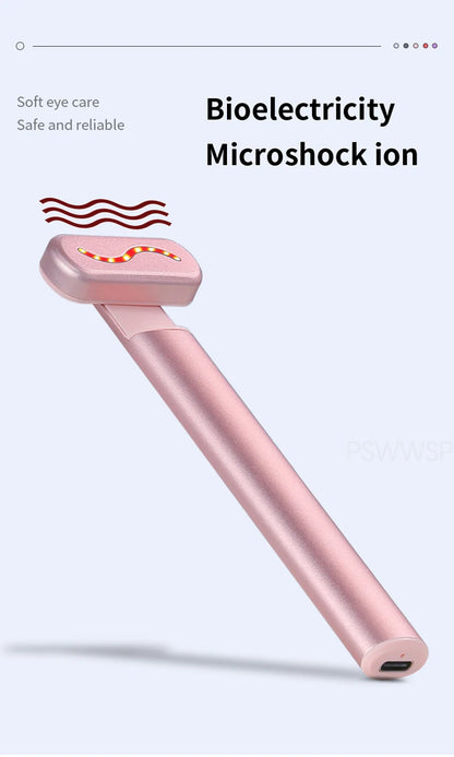 EMS Eye Vibration Massager Wand Facial Beauty Tool for Removing Wrinkles Dark Circles Pockets - Skin Care Device