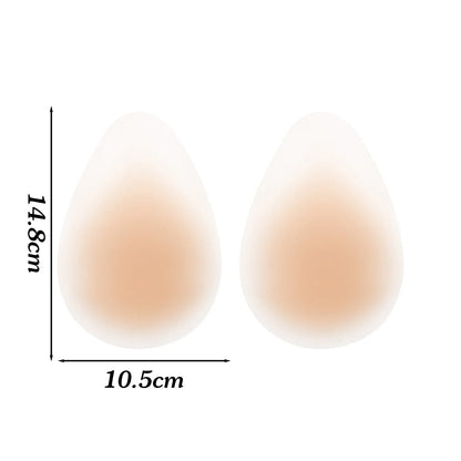 New Summer Water Droplet Nipple Cover Lift up Bras Stickers Women Chest Reusable Strapless Bras No Glue Sticky Nipple Covers