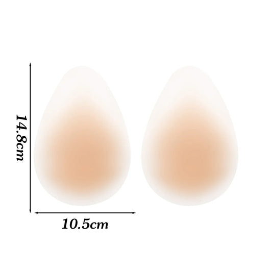 New Summer Water Droplet Nipple Cover Lift up Bras Stickers Women Chest Reusable Strapless Bras No Glue Sticky Nipple Covers
