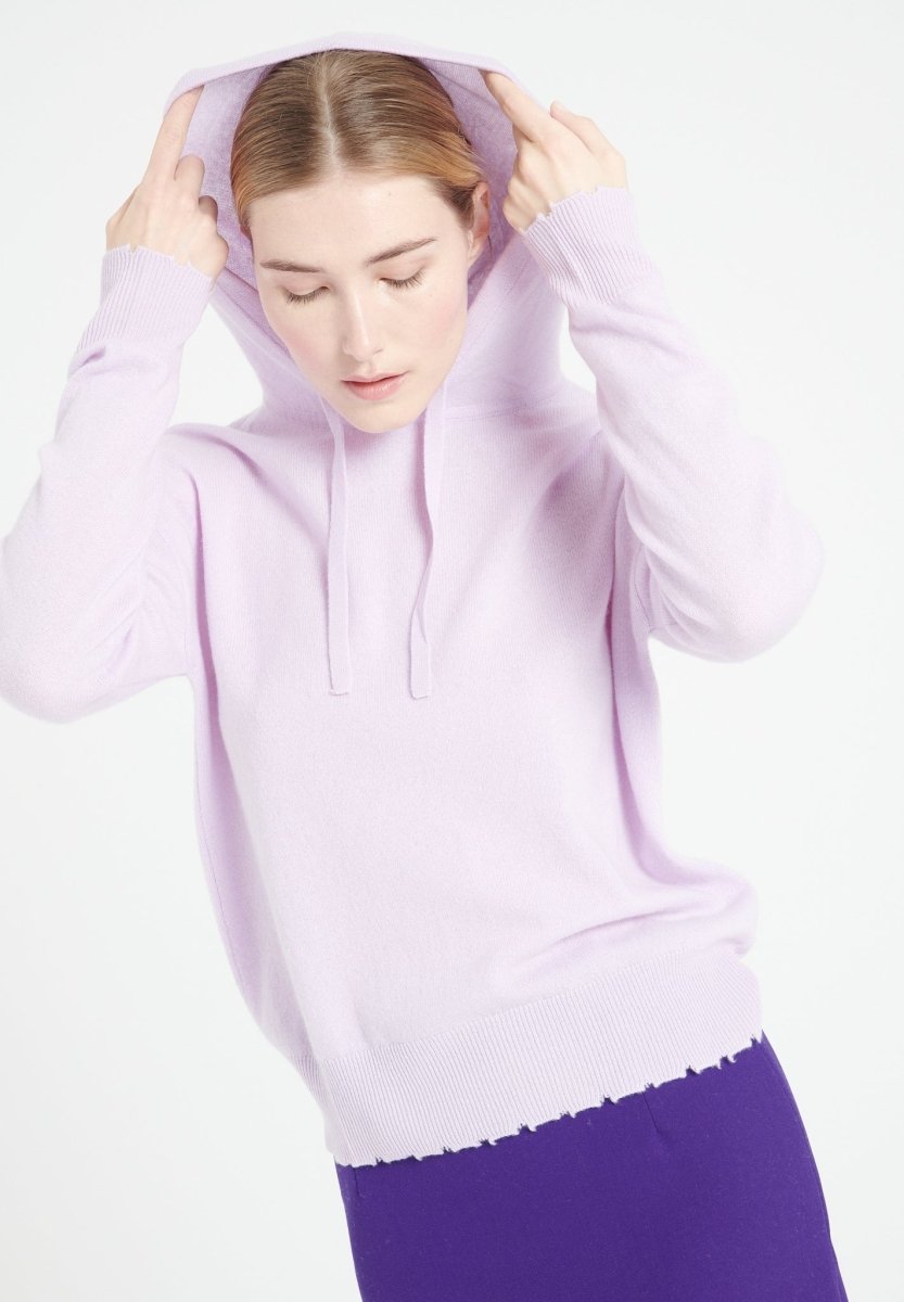 Sweat à capuche cachemire lilas femme - MIA 16-0