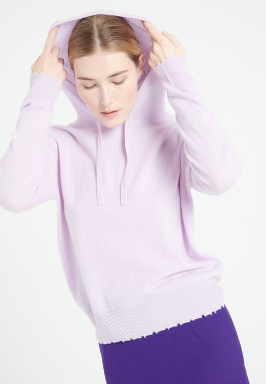Sweat à capuche cachemire lilas femme - MIA 16-0