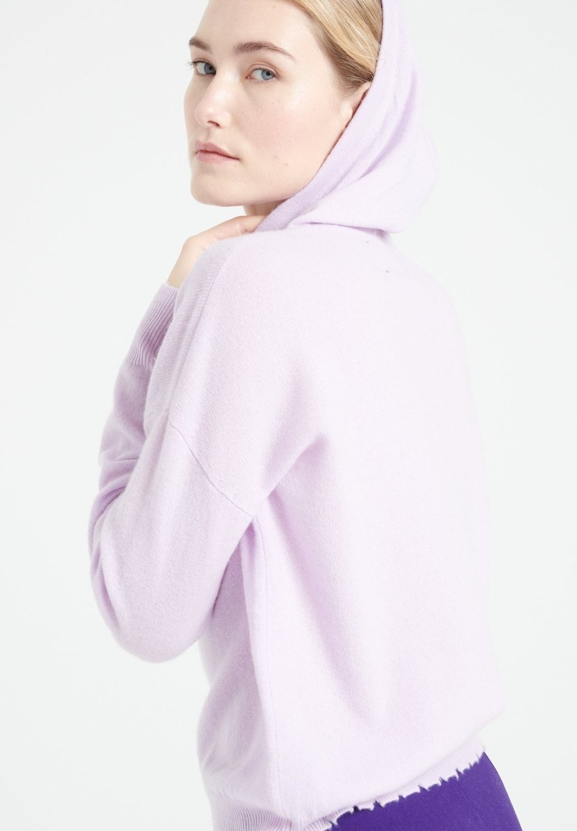 Sweat à capuche cachemire lilas femme - MIA 16-3