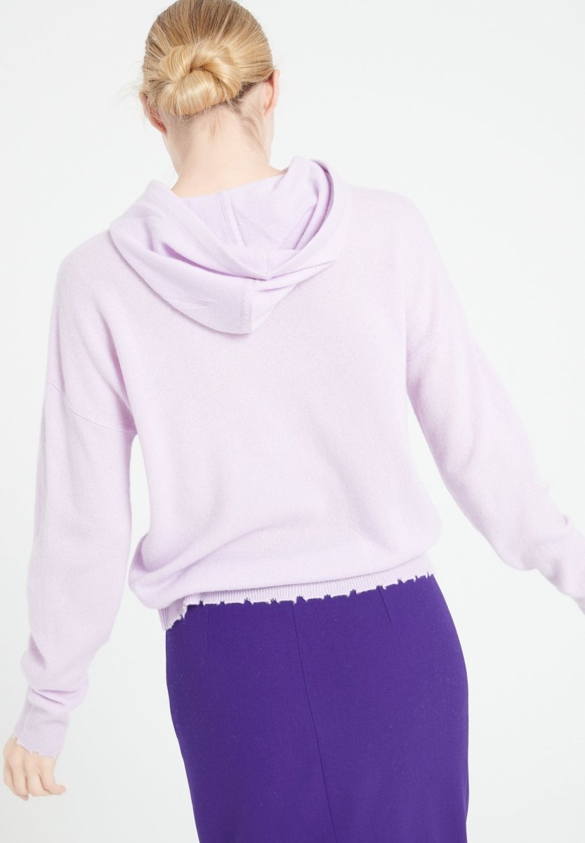 Sweat à capuche cachemire lilas femme - MIA 16-4
